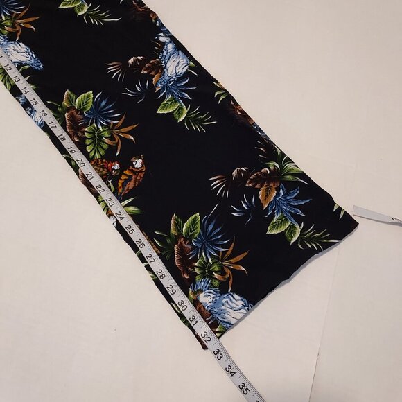 Zara Tropical Print Wide Leg Jumpsuit Size XS - Picture 3 of 16